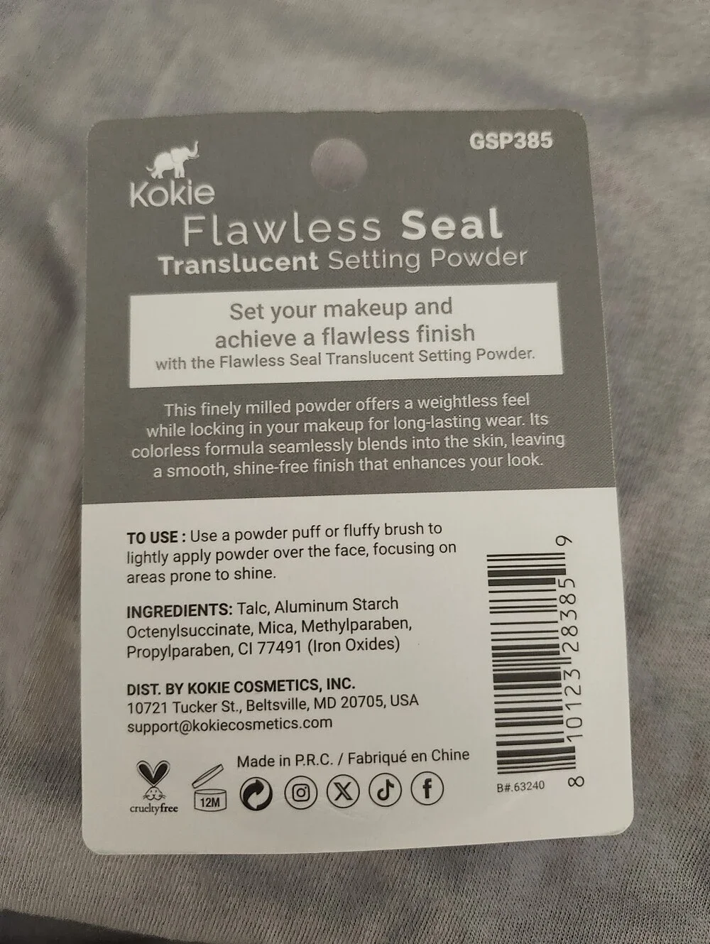 Kokie Flawless Seal Translucent Setting Powder